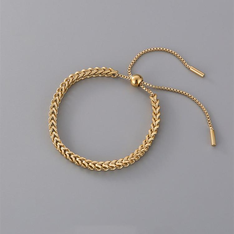 Fashion Simple Style T-shaped Pendant Titanium Steel 18K Gold Plating Basic Chain Necklace